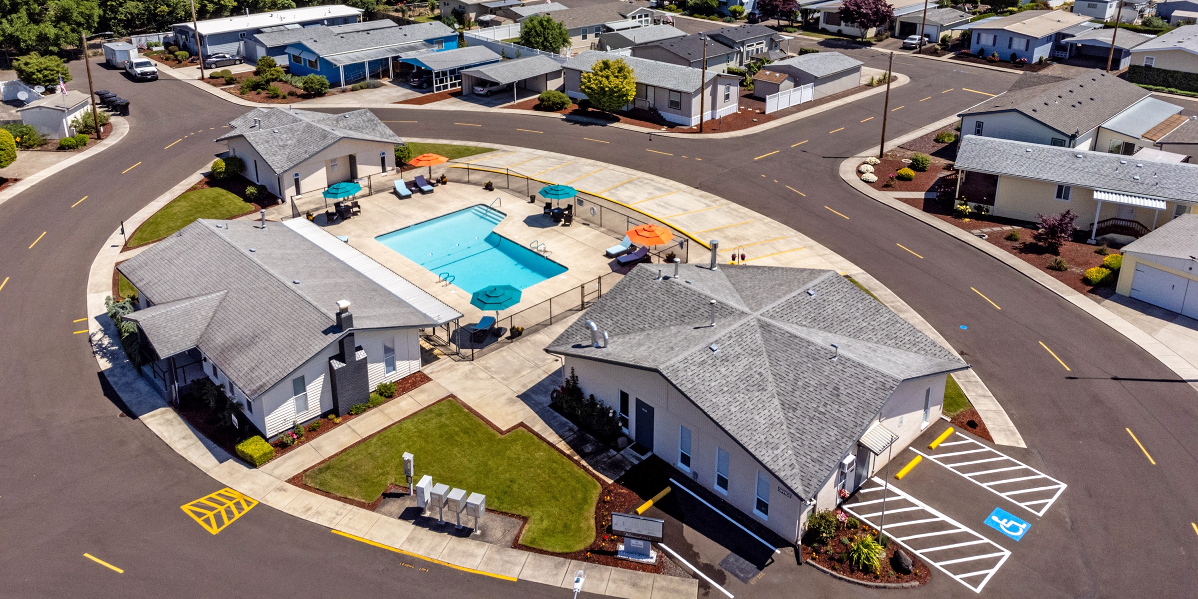 Aerial Pool and Clubhouse